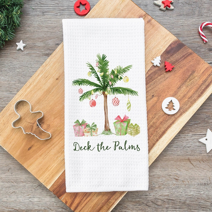 Deck the Palms Kitchen Dish Towel