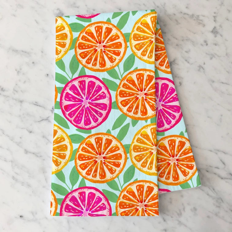 Dish Towel | Bright Citrus Kitchen Towel | Tea Towel