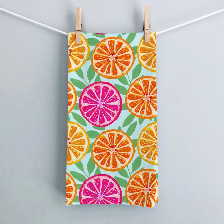 Dish Towel | Bright Citrus Kitchen Towel | Tea Towel