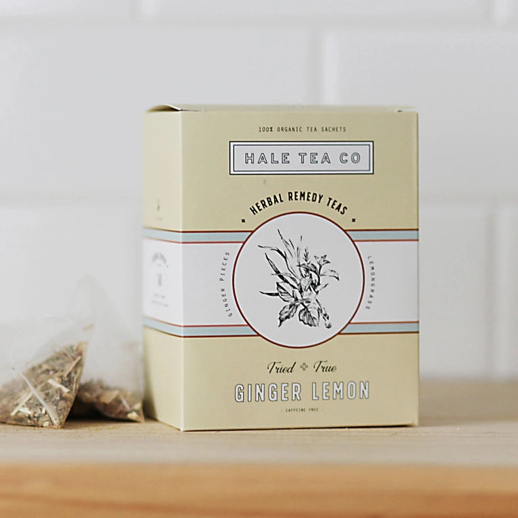 Hale Tea Co. | Ginger Lemon | Herbal Remedy Teas | 15 Tea Sachets