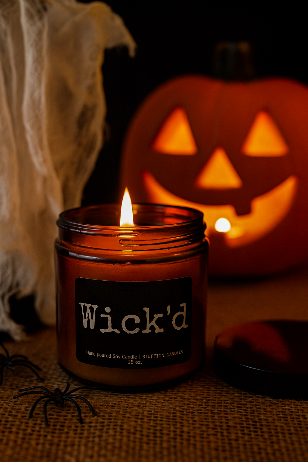 Wick'd | 2 wick Amber Glass | 15 oz.