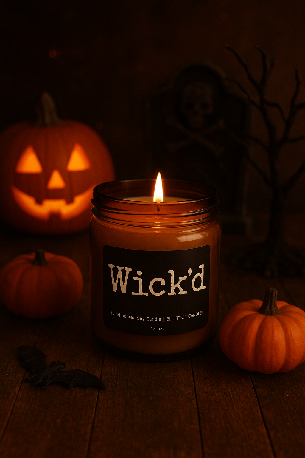 Wick'd | 2 wick Amber Glass | 15 oz.