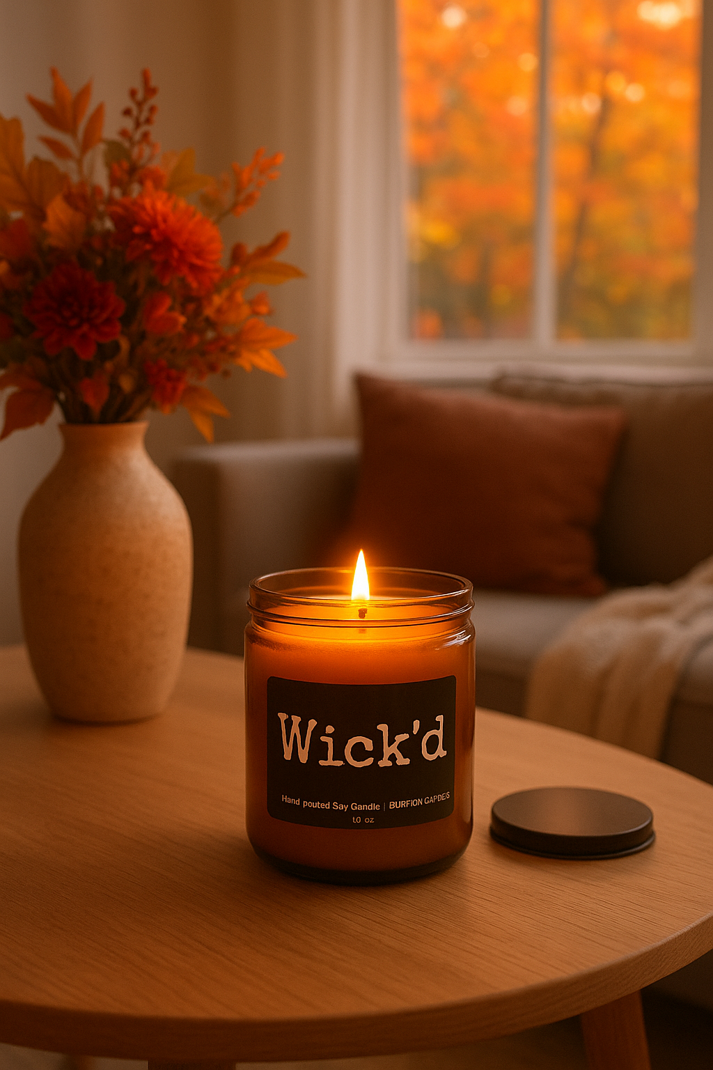 Wick'd | 2 wick Amber Glass | 15 oz.
