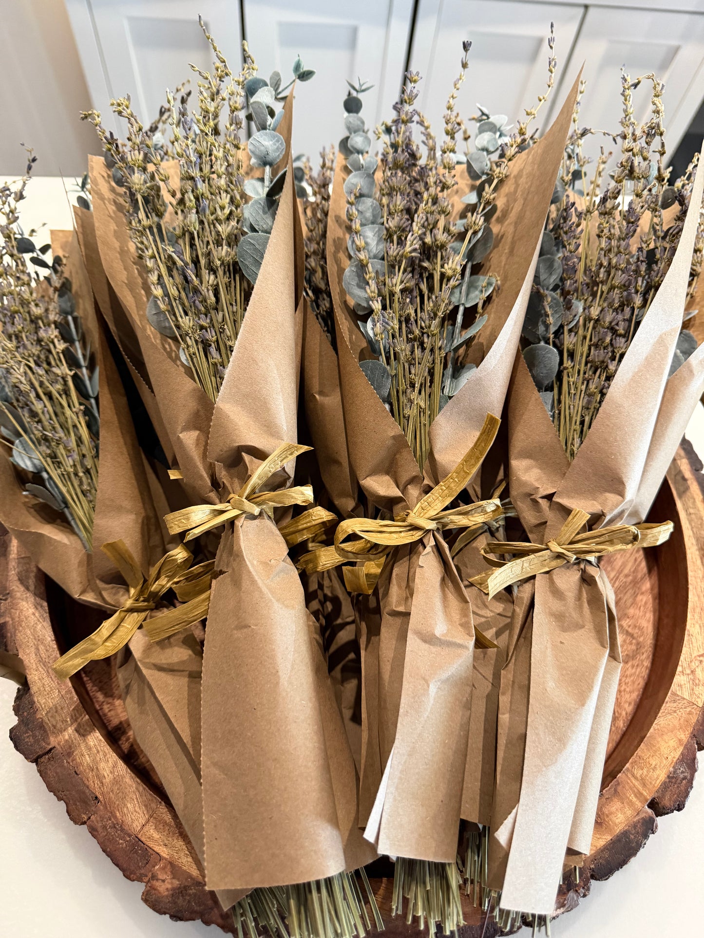 Dried (real) Lavender and (faux) Eucalyptus