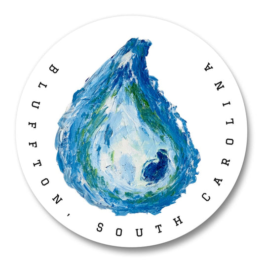 Souvenir Magnet | Bluffton South Carolina | Oyster | Round Magnet