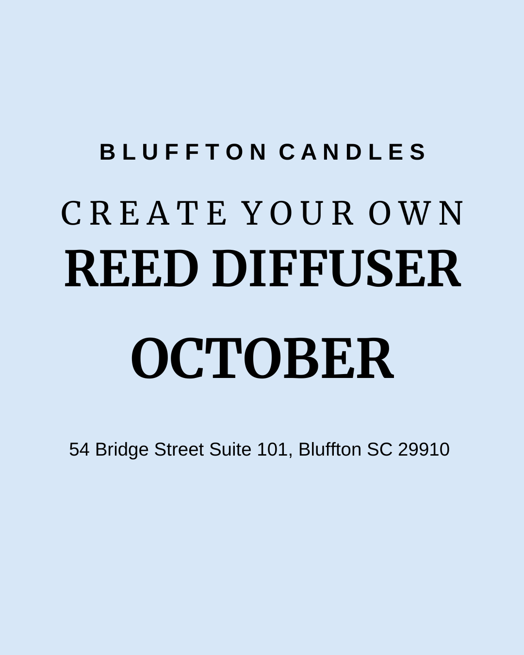 Create Your Own Reed Diffuser | One Seat (one reed diffuser)