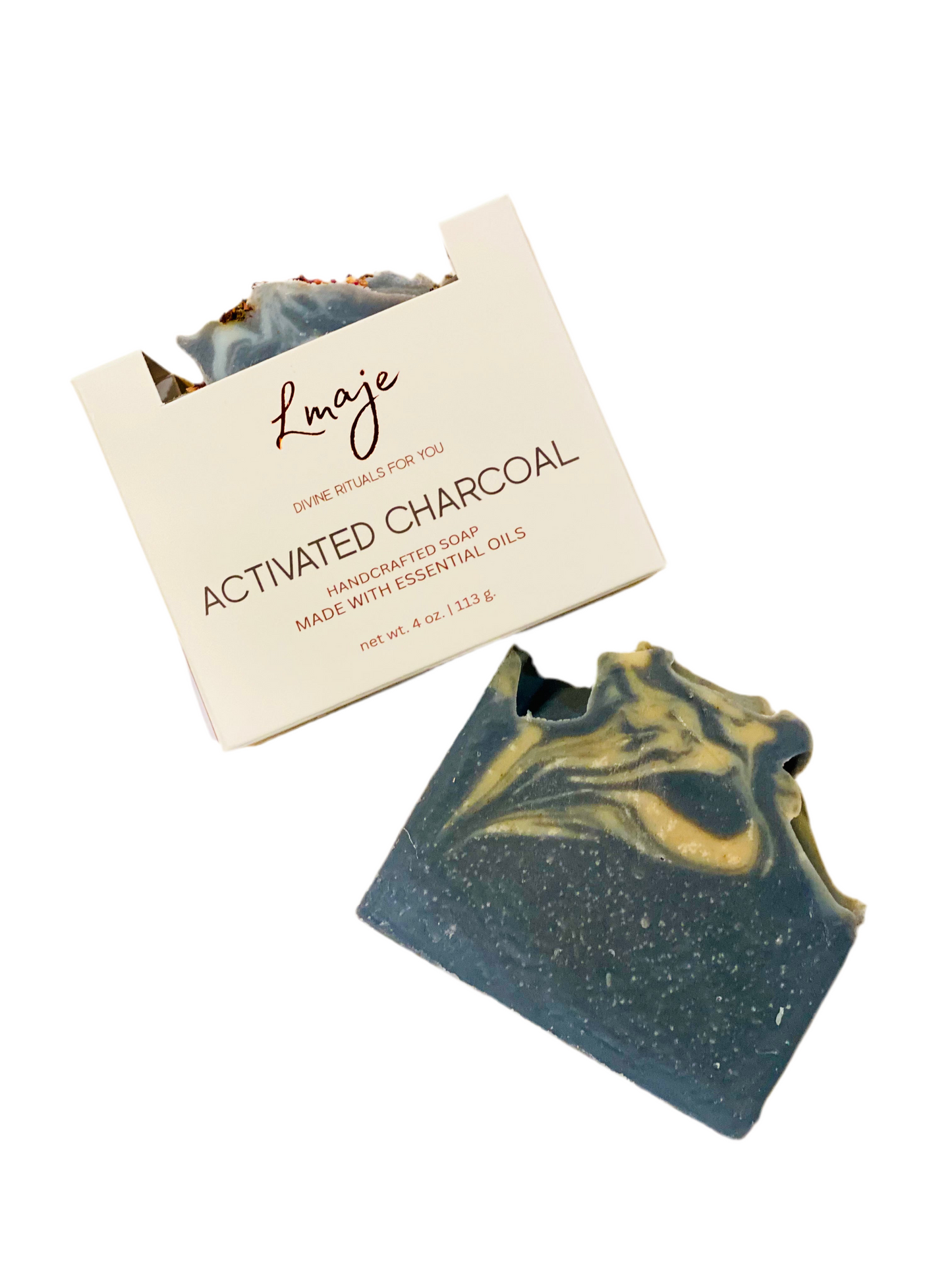 Lmaje | Activated Charcoal with Tea Tree and Turmeric | Handcrafted Soap