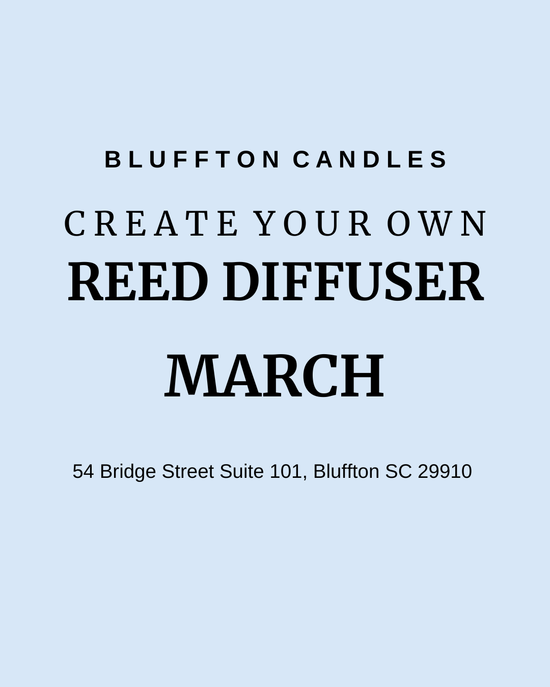Create Your Own Reed Diffuser | One Seat (one reed diffuser)
