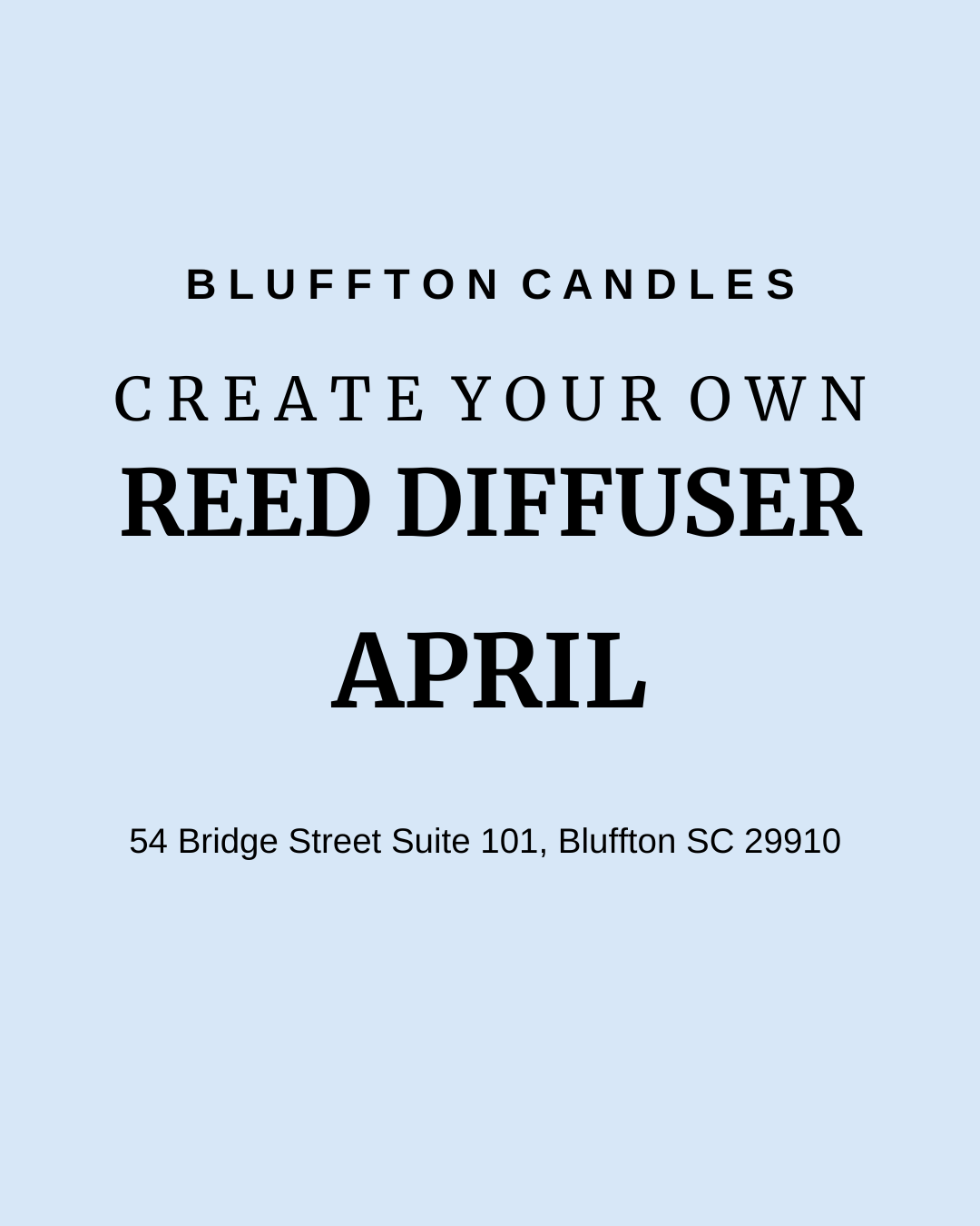 Create Your Own Reed Diffuser | One Seat (one reed diffuser)