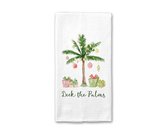 Deck the Palms Kitchen Dish Towel