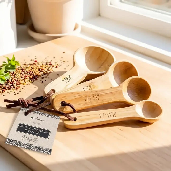 Bamboo Teaspoon Measuring Set