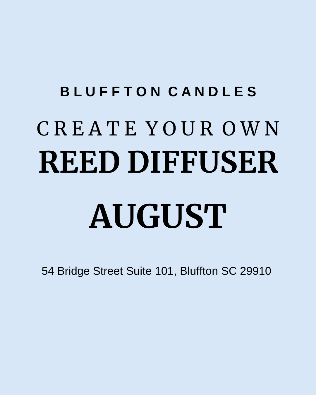 Create Your Own Reed Diffuser | One Seat (one reed diffuser)