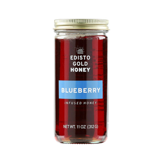 Blueberry Infused Local Honey | 11 oz Jar of pure, raw, honey | Edisto Gold Honey