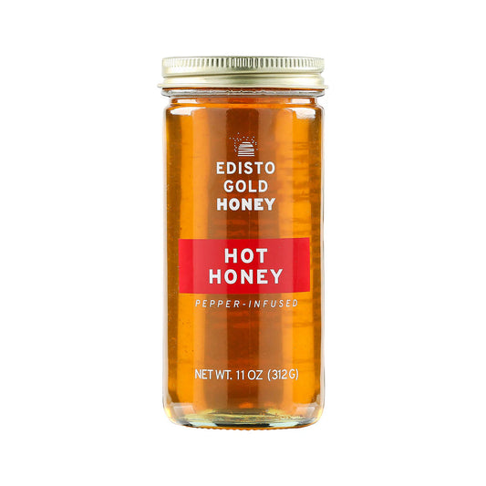 HOT (habanero pepper) Local Honey | 11 oz Jar of pure, raw, honey | Edisto Gold Honey