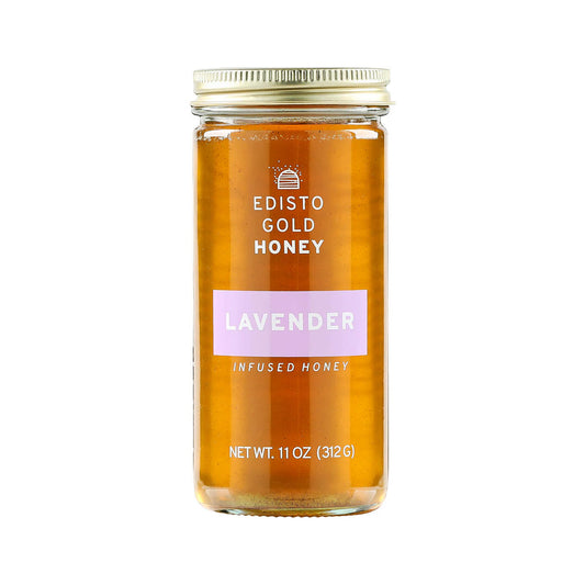 Lavender Infused Local Honey | 11 oz Jar of pure, raw, honey | Edisto Gold Honey