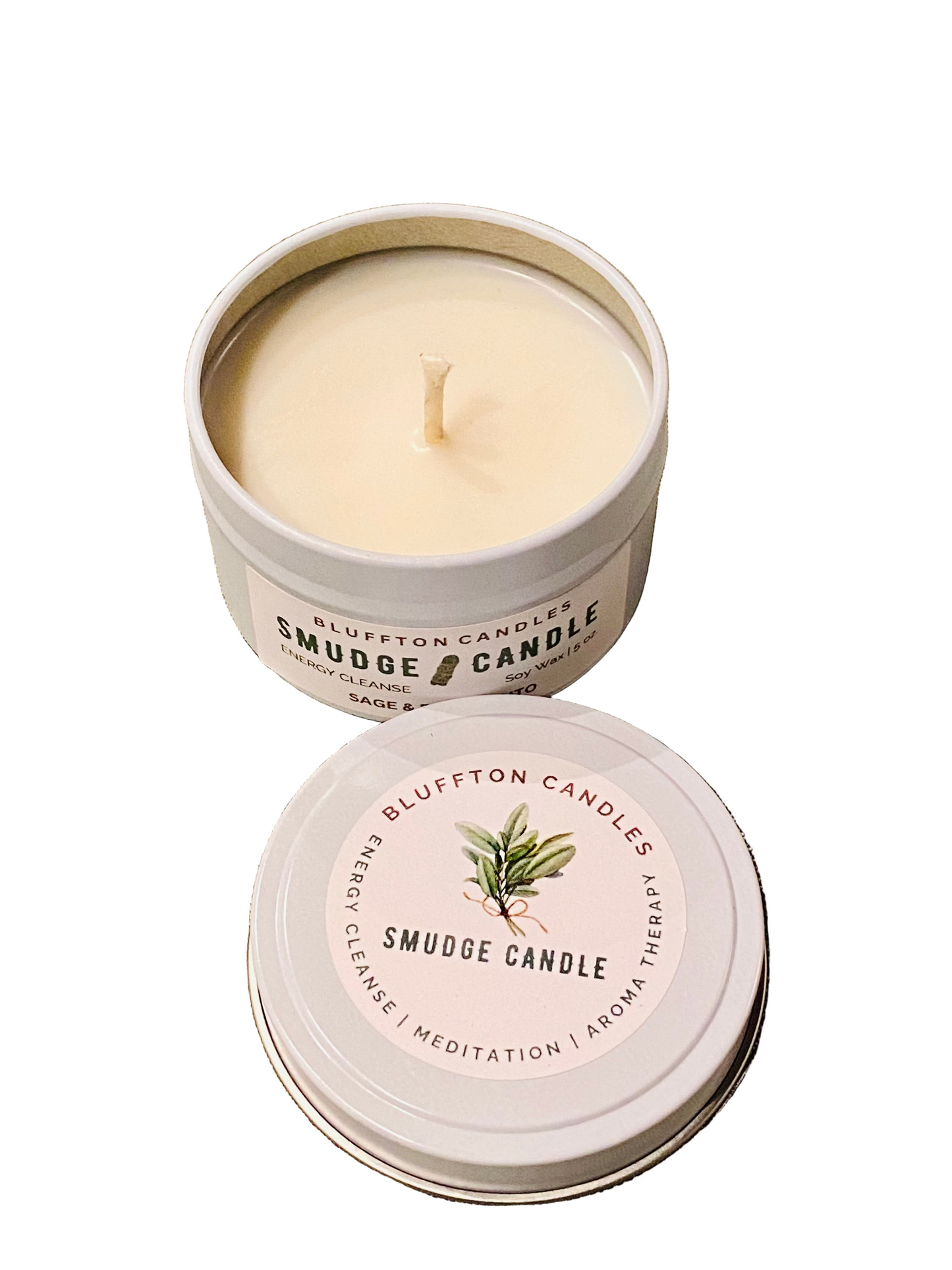 Smudge Candle Sage & Lavender | Tin Can 6 oz.