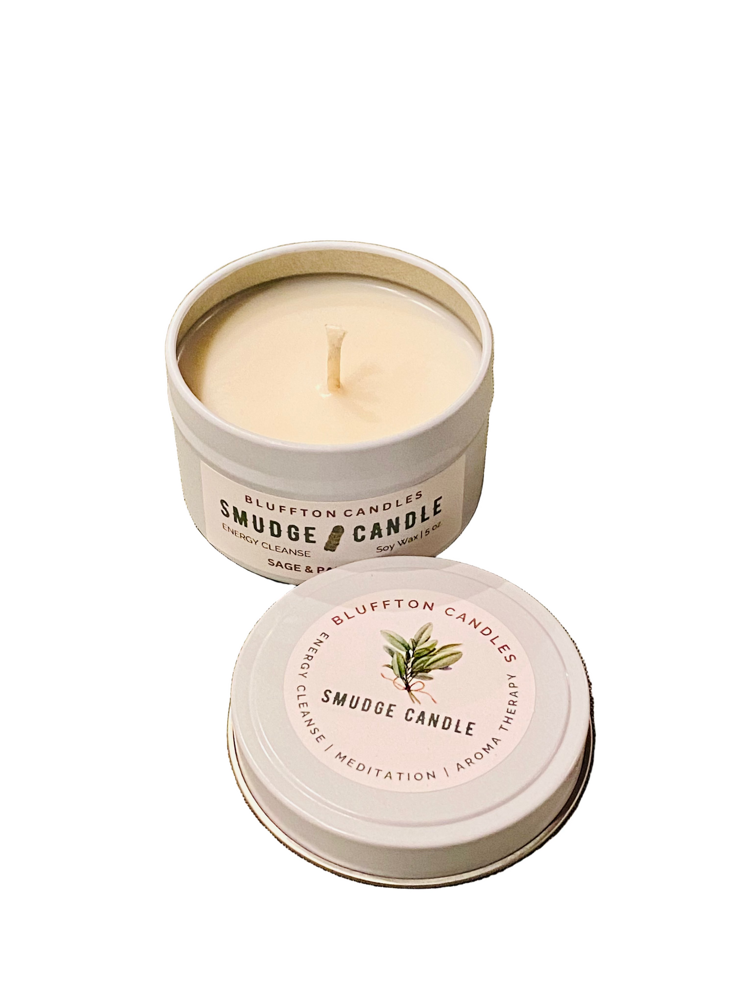 Smudge Candle Sage & Lavender | Tin Can 6 oz.