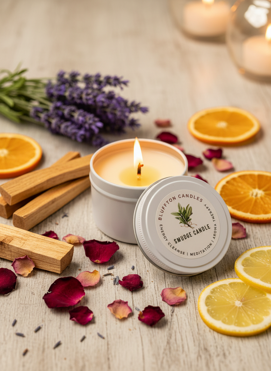 Smudge Candle Sage & Lavender | Tin Can 6 oz.