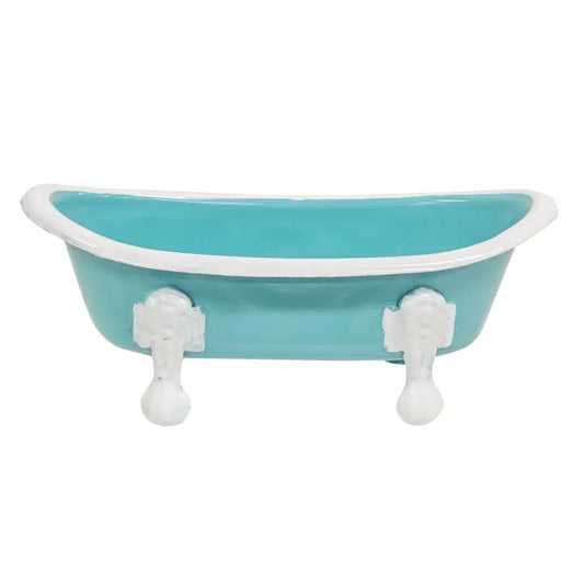 Teal Iron Bathtub Soap Dish