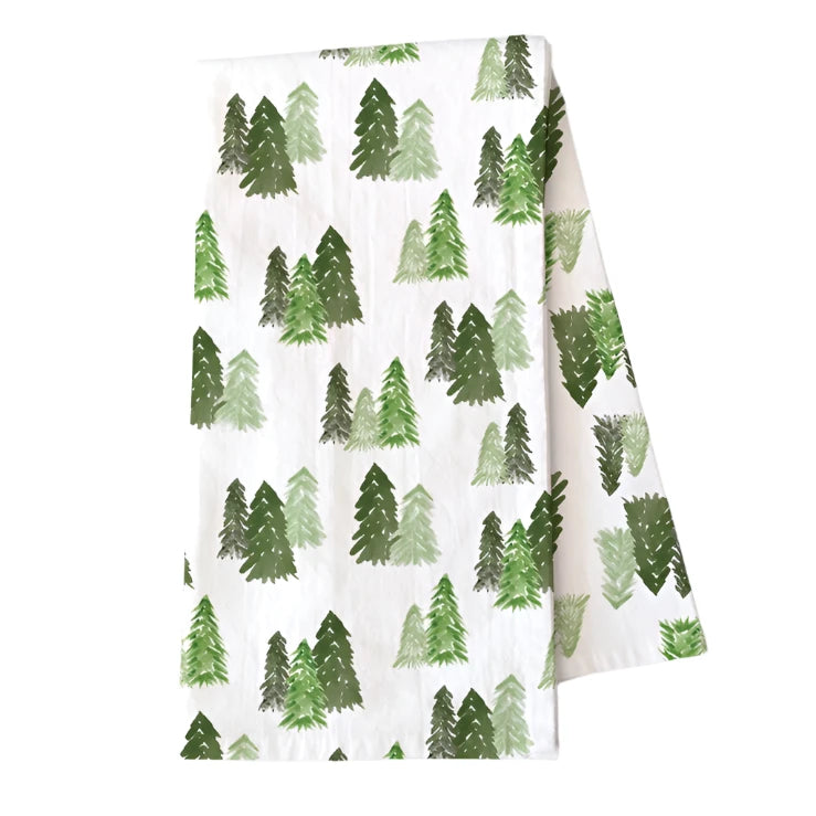 Dish Towel | Forest Trees Kitchen Towel | Tea Towel