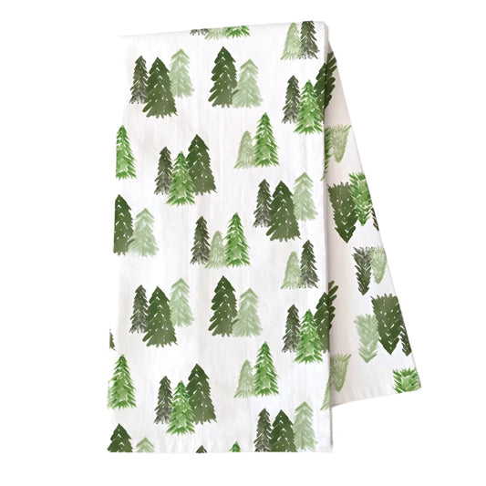 Dish Towel | Forest Trees Kitchen Towel | Tea Towel