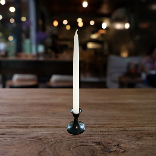 Taper Candle | Green | 12 inch | Dripless | Smokeless with self-fitted end