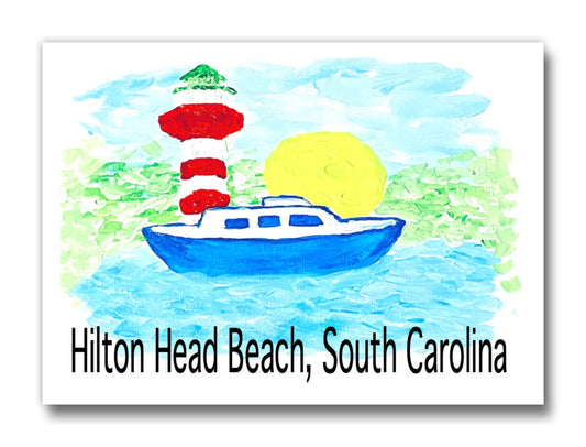 Souvenir Magnet | Hilton Head Beach, South Carolina | Rectangle Magnet