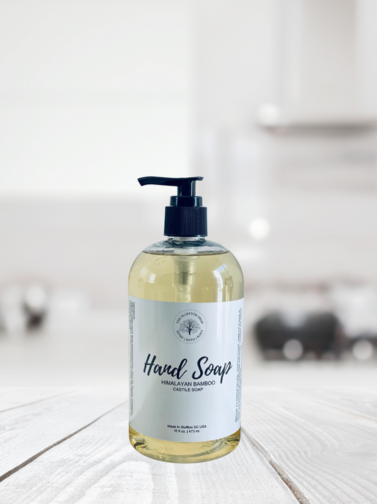 Our Castile Hand Soap is Non-toxic, Eco-Friendly, Phthalate-Free.  Castile Hand Soap | Himalayan Bamboo | The Bluffton Shop